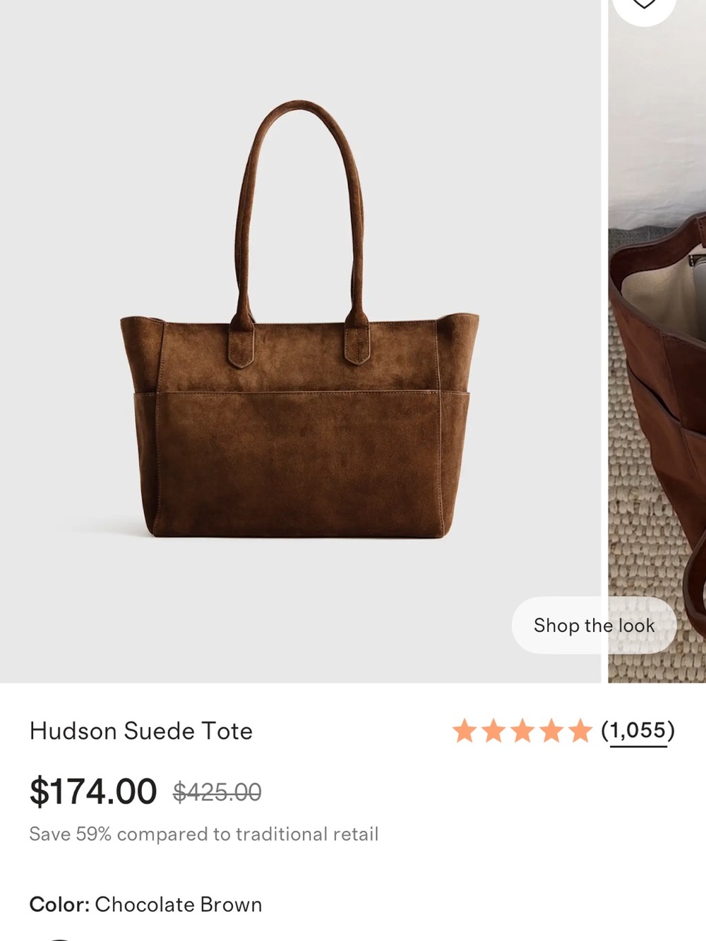 Quince suede shopper